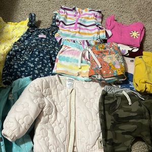 Bag of gently used girl clothes. Most clothes 18-24 months.